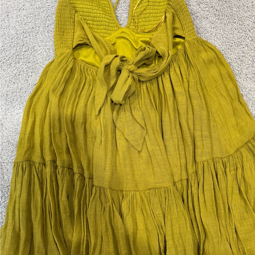 Mustard Yellow Halter Dress